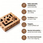 Close view of the food-safe abrasive lining inside the Pawdicure box